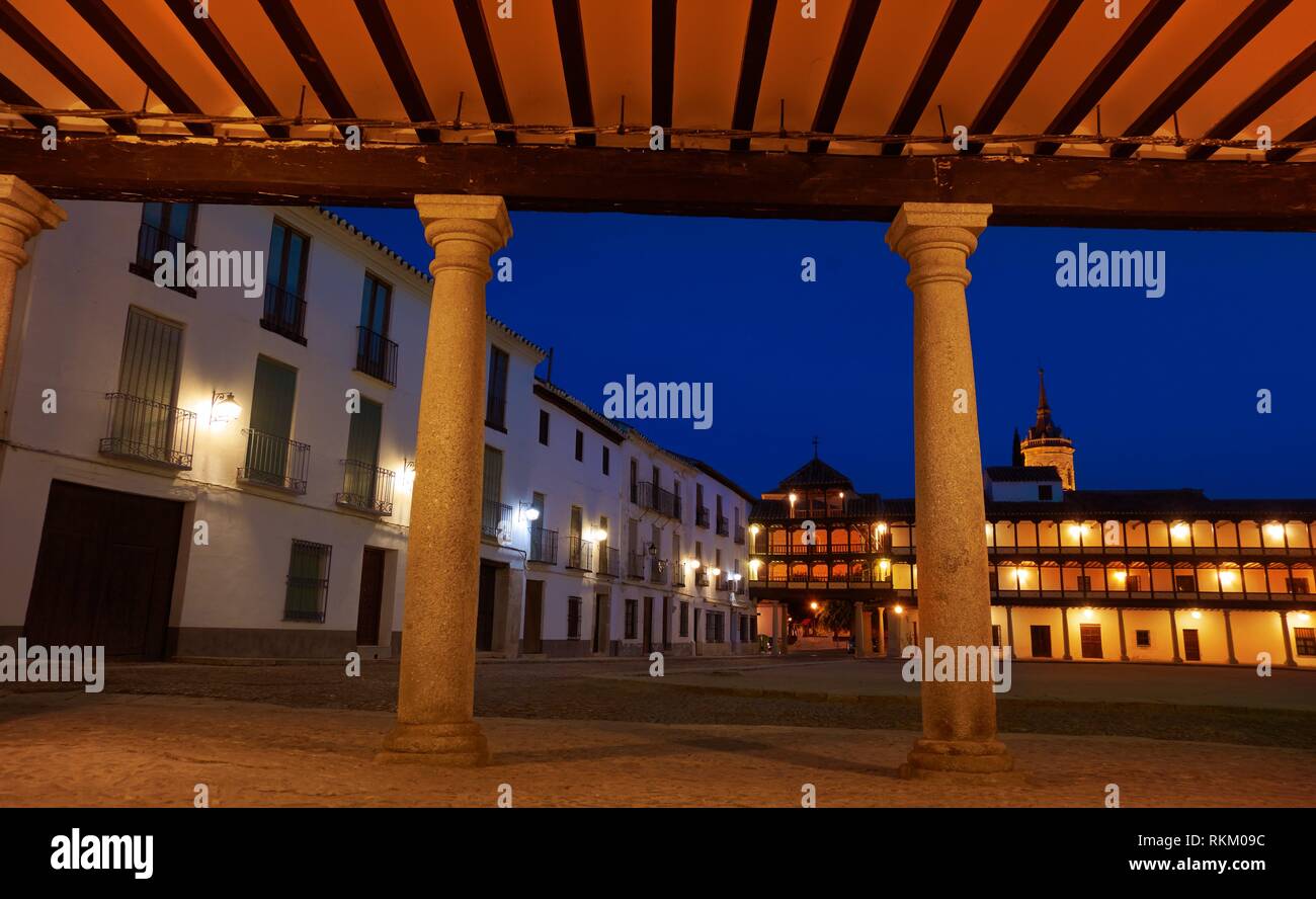 Tembleque Plaza Mayor in Toledo at Castile La Mancha on Saint james way