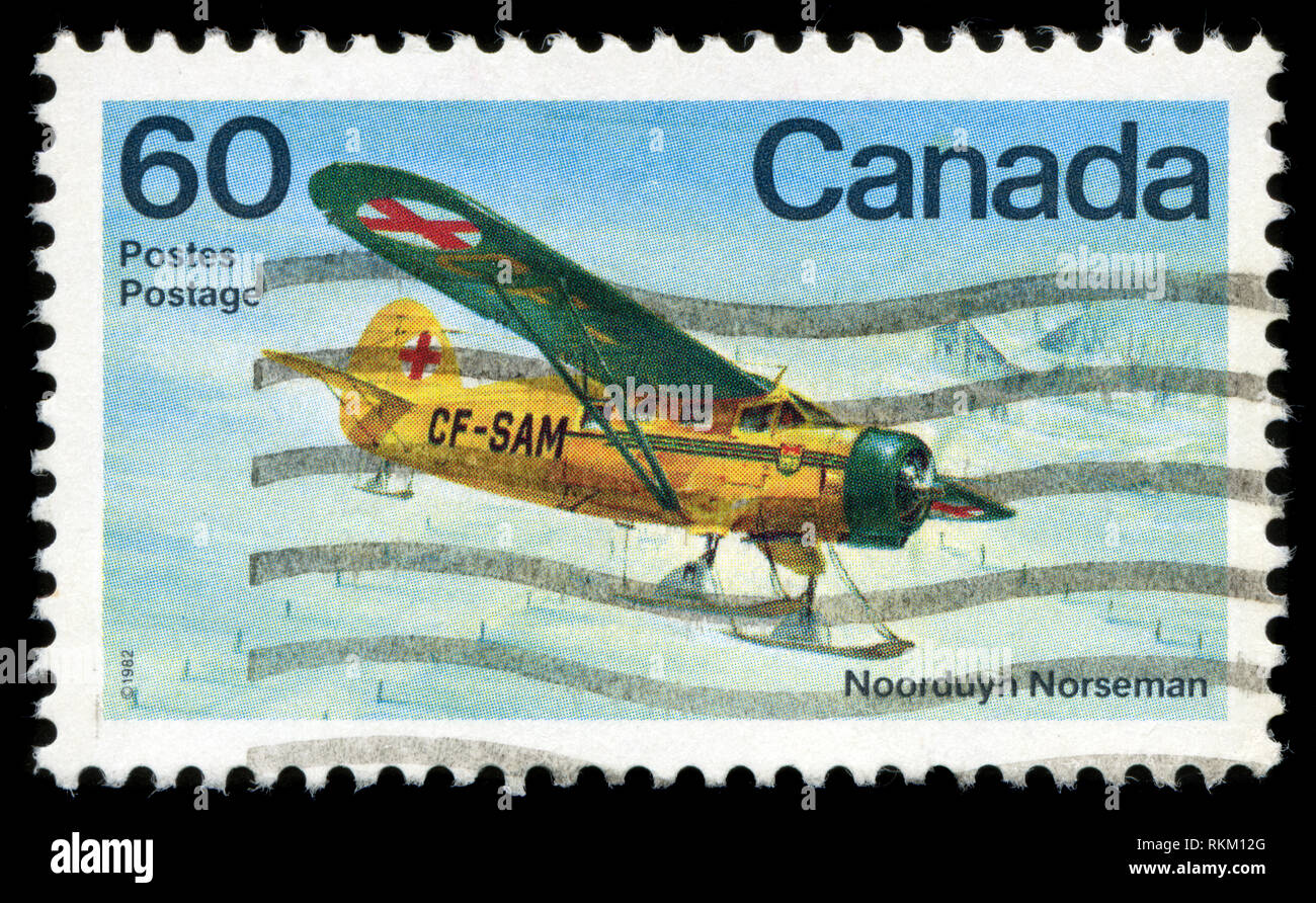 Postage stamp from Canada in the Canadian Aircraft (4th series). Bush Aircraft series issued in 1982 Stock Photo