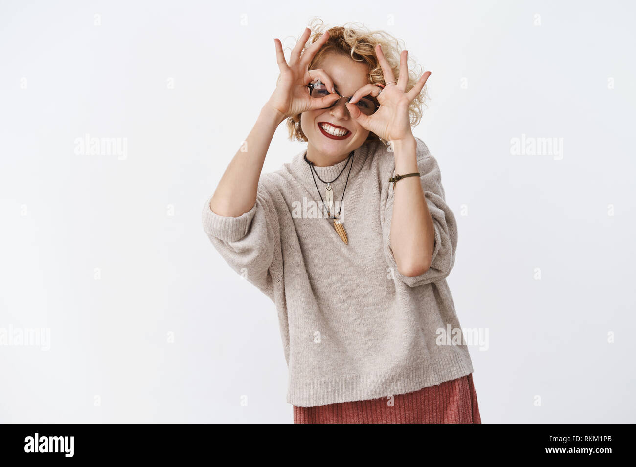 Express Your Happiness Carefree Funny And Beautiful Joyful Girl