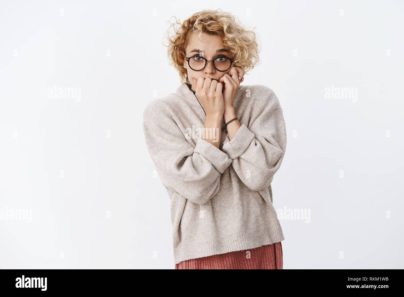 Somebody Save Me Scared Insecure And Timid Cute Blond Girl