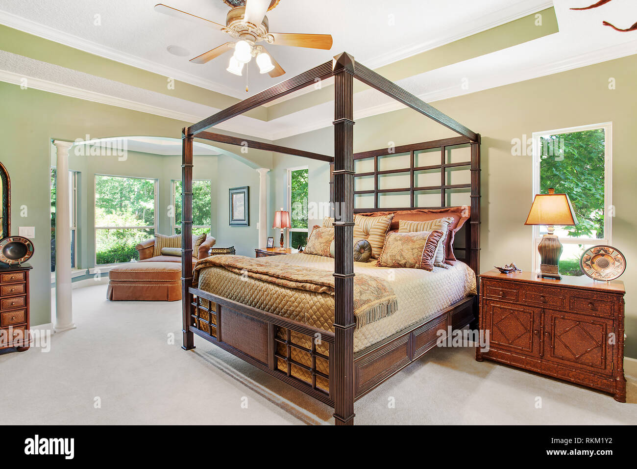 Bedroom Interior Home New Hard Wood Luxury Comfortable Cozy