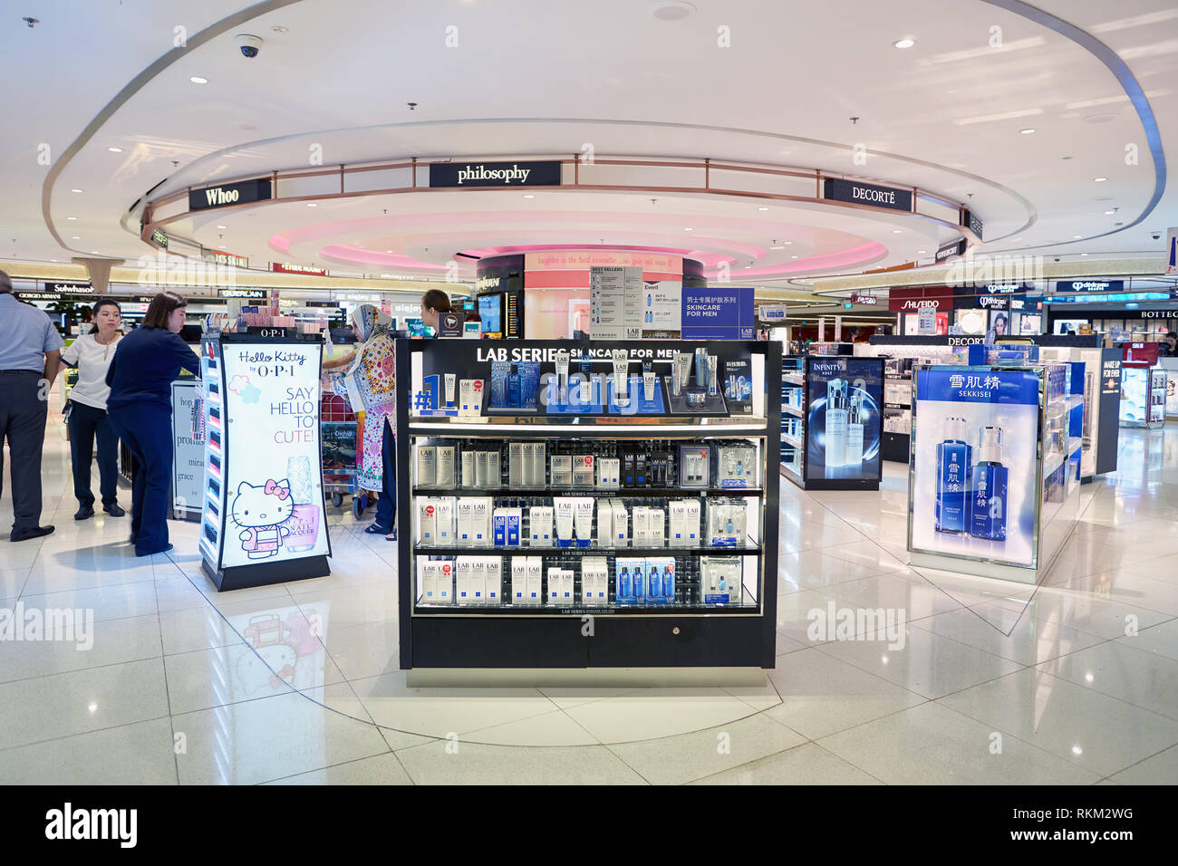 SINGAPORE CIRCA AUGUST, 2016 a cosmetics store at Changi Airport