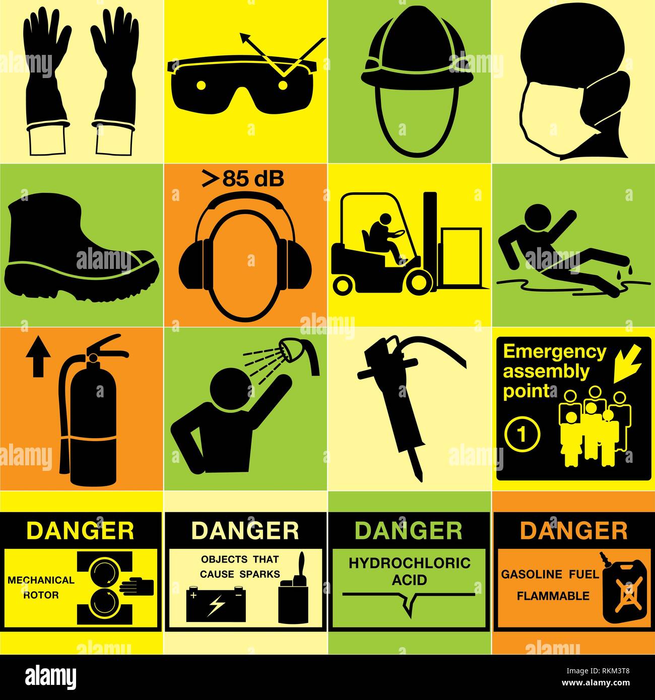 Industrial safety sign. Illustration vector Stock Photo Alamy