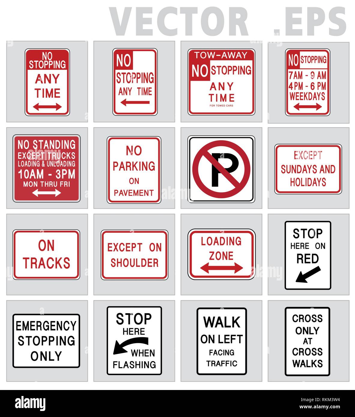 No stopping at any time street sign hires stock photography and images