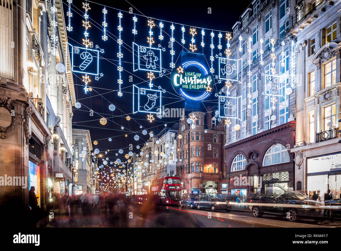 Christmas lights 2017 on Oxford street, London, UK Stock Photo Alamy