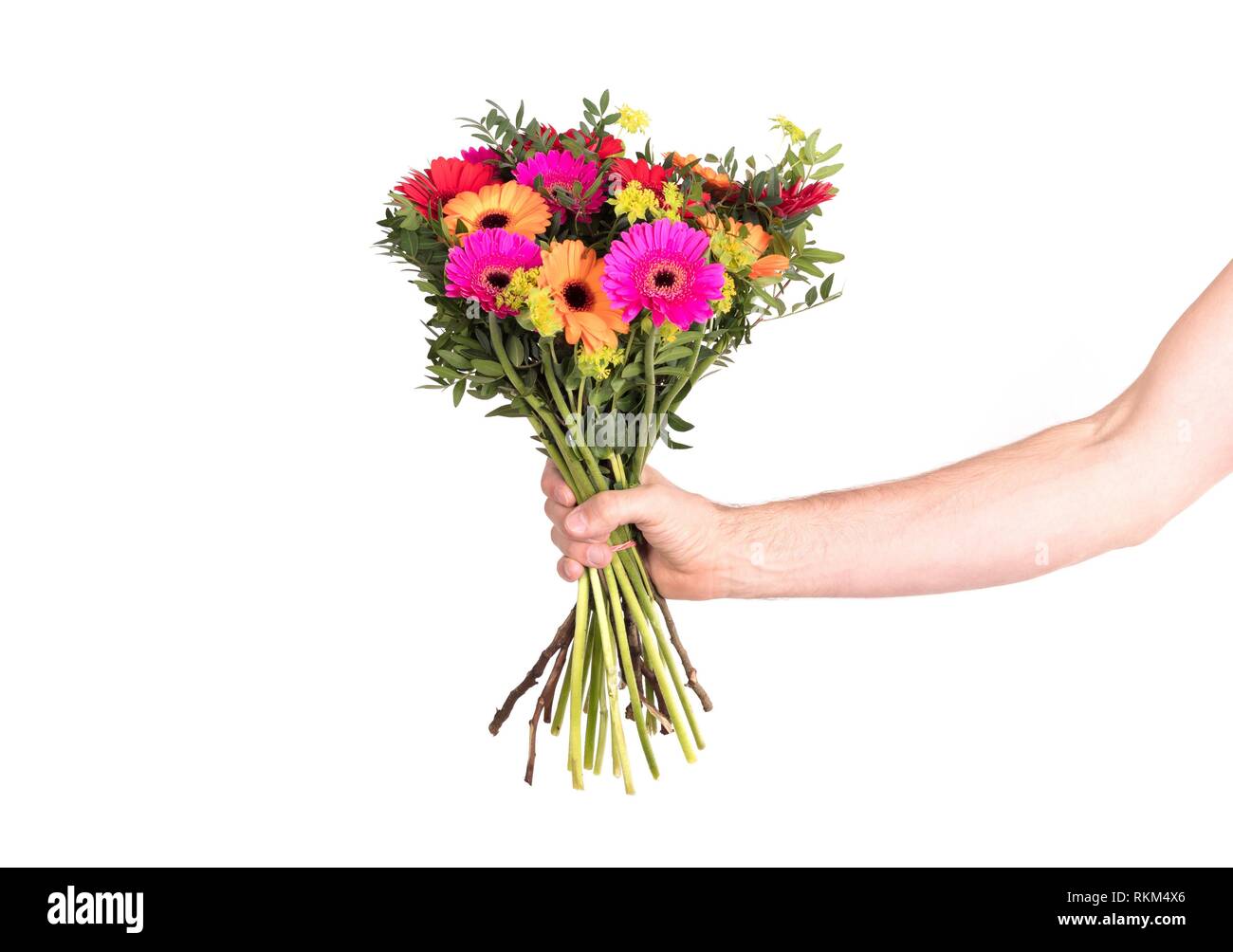 Giving Flowers Hand High Resolution Stock Photography and Images Alamy