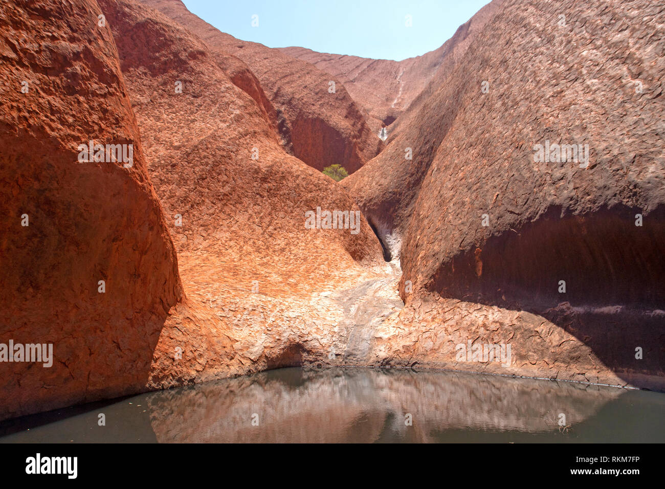 Mutitjulu Waterhole at Uluru Stock Photo