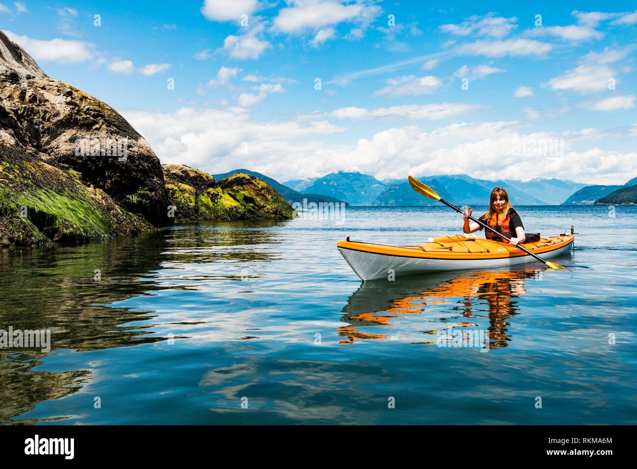 kayaking, West Vancouver, BC, Canada. Stock Photo