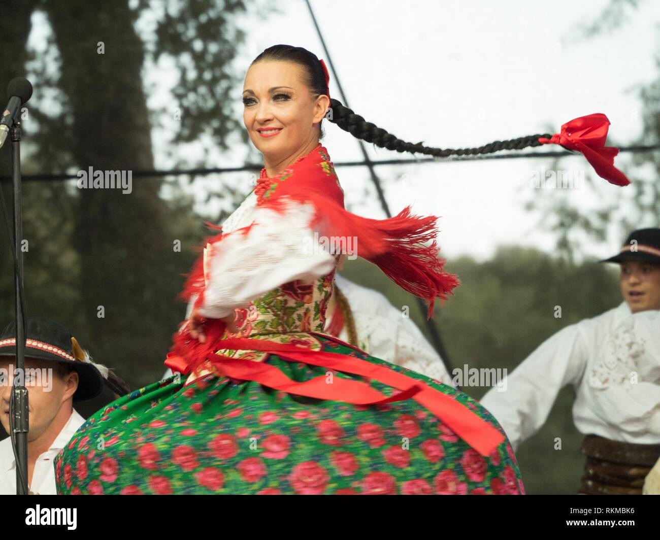 The world famous folk dance ensable Slask giving an open air concert