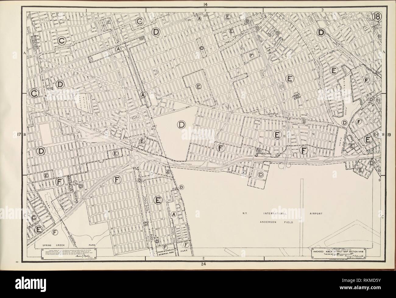 Area Zoning Map Section No. 18. Atlases of New York City New York City and Vicinity Area zoning