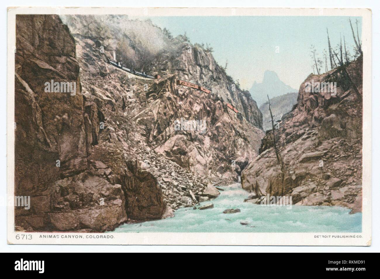 Animas Canyon (Around the Circle), Colorado. Detroit Publishing Company postcards 6000 Series. Date Issued: 1898 - 1931 Place: Detroit Publisher: Stock Photo
