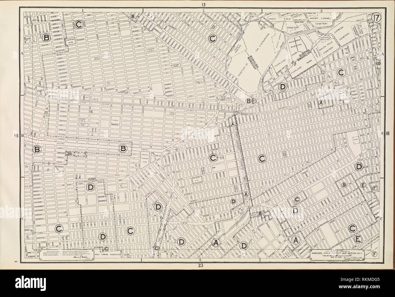 Area Zoning Map Section No. 17. Atlases of New York City New York City and Vicinity Area zoning