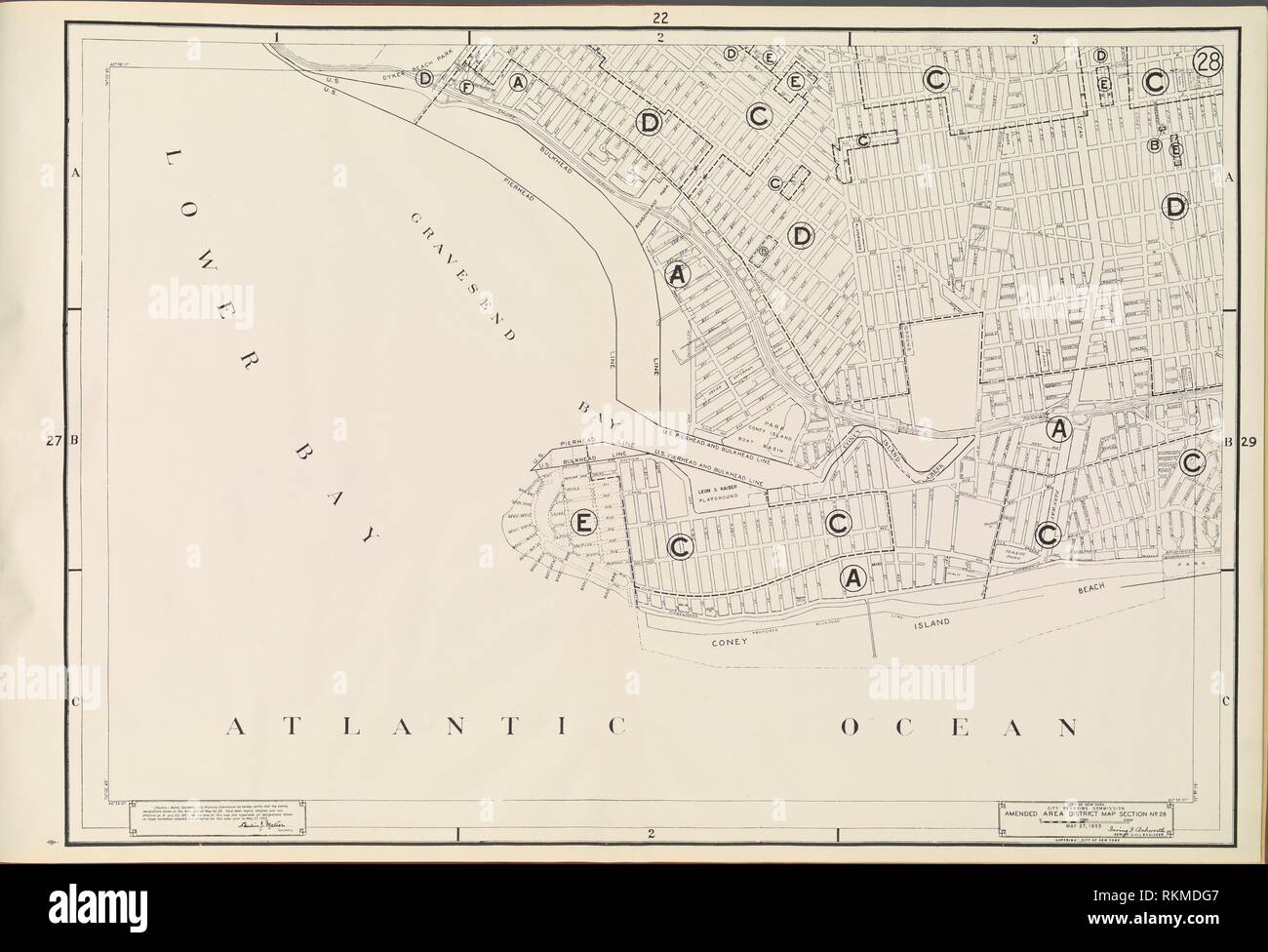 Area Zoning Map Section No. 28. Atlases of New York City New York City and Vicinity Area zoning