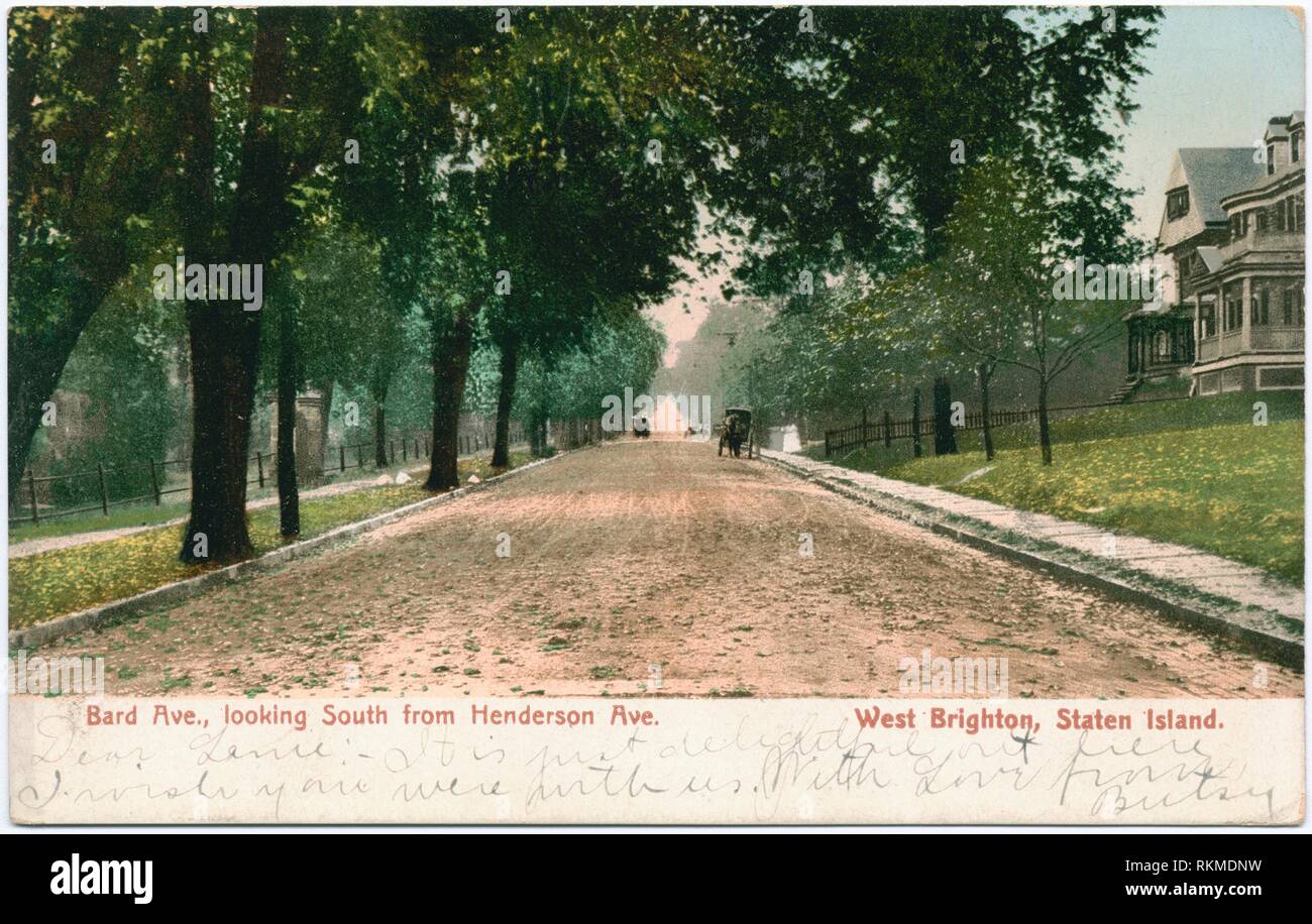Bard Ave., looking South from Henderson Ave. West Brighton, Staten