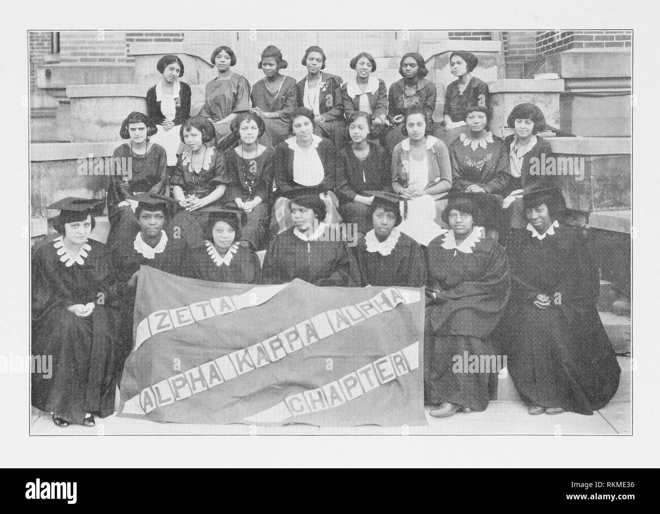 Alpha Kappa Alpha Sorority. Wilberforce University annual. Date Issued: 1922 Place: Wilberforce, Oh. Publisher: Wilberforce University Issuance: Stock Photo