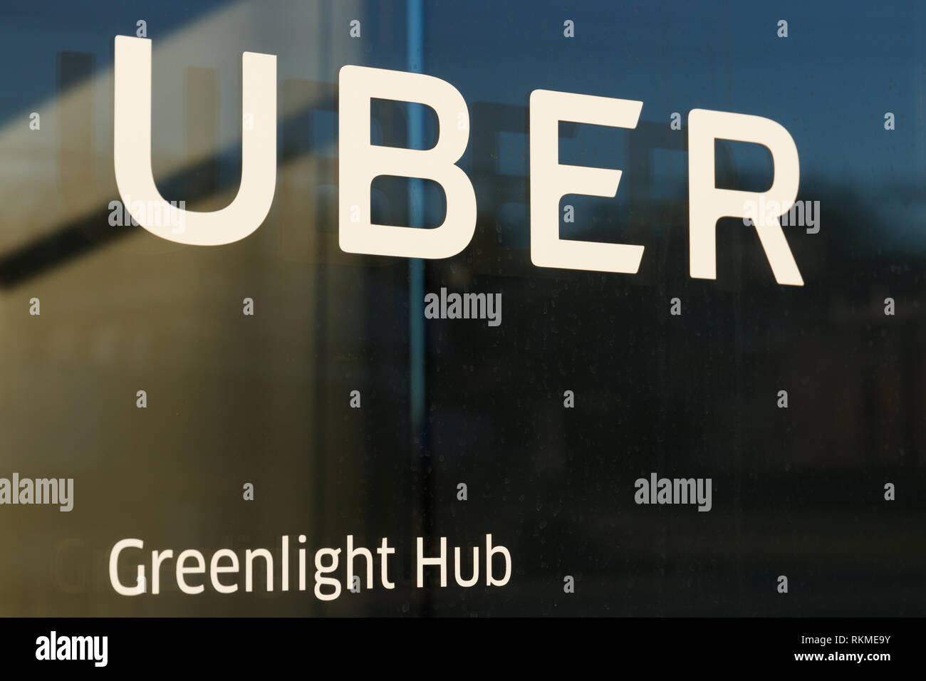 Cincinnati Circa February 2019 Uber Greenlight Hub. Uber Drivers can