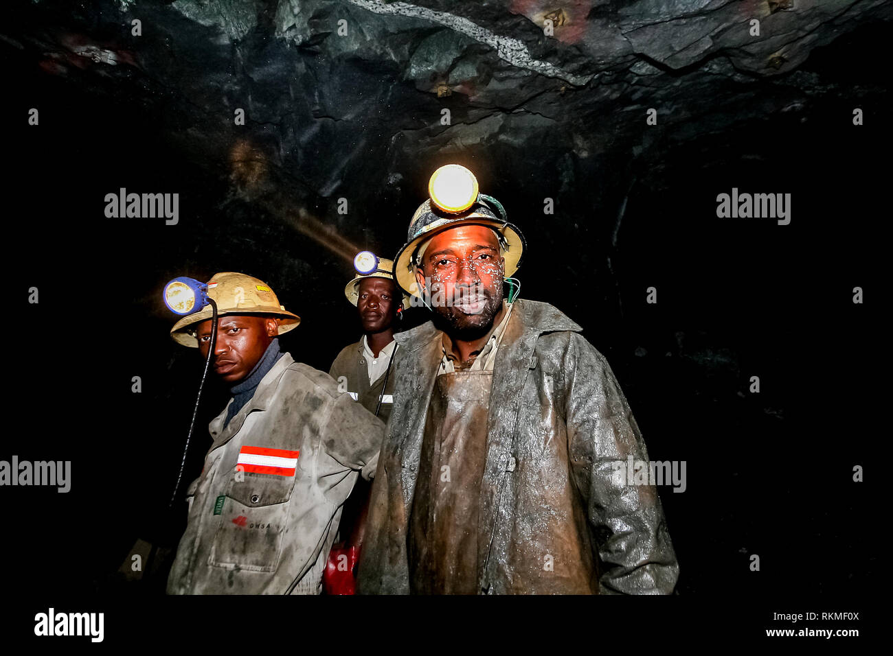 Johannesburg, South Africa - August 11 2008: Underground Platinum Palladium  Mining and Machinery Stock Photo - Alamy