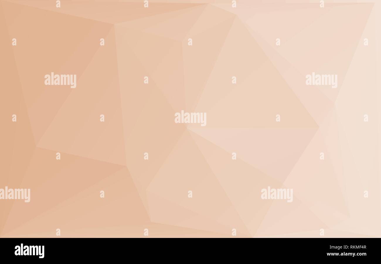 Beige low poly background. Big triangles pattern, modern design. Geometric gradient background, origami style. Polygonal mosaic template. Vector Stock Vector