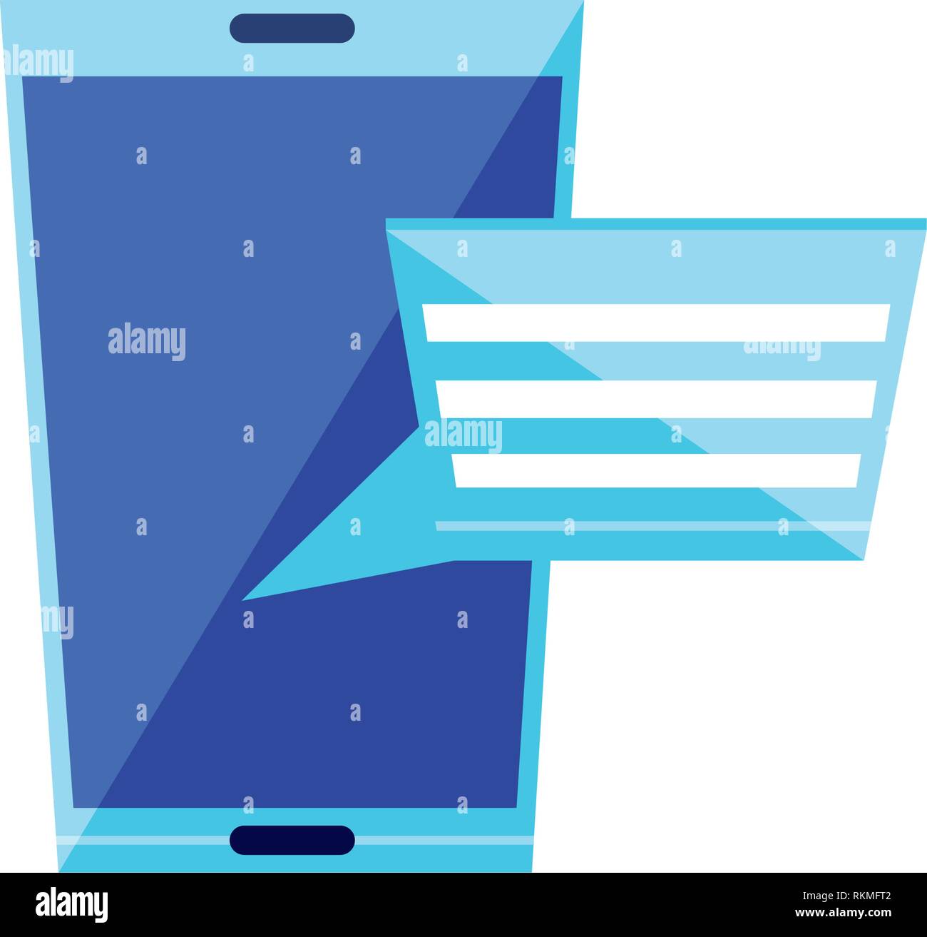 smartphone device with speech bubble vector illustration design Stock ...