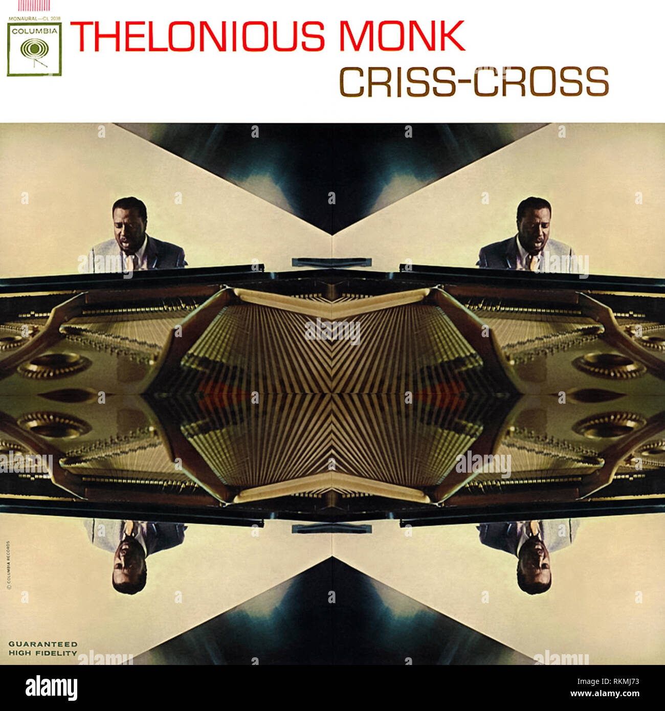 Criss-Cross (1963) by Thelonious Monk LP front cover Post Bop Jazz album released by Columbia. Stock Photo