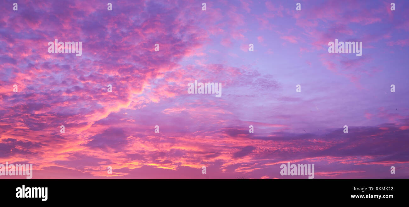 Purple cloudy sky Stock Photo