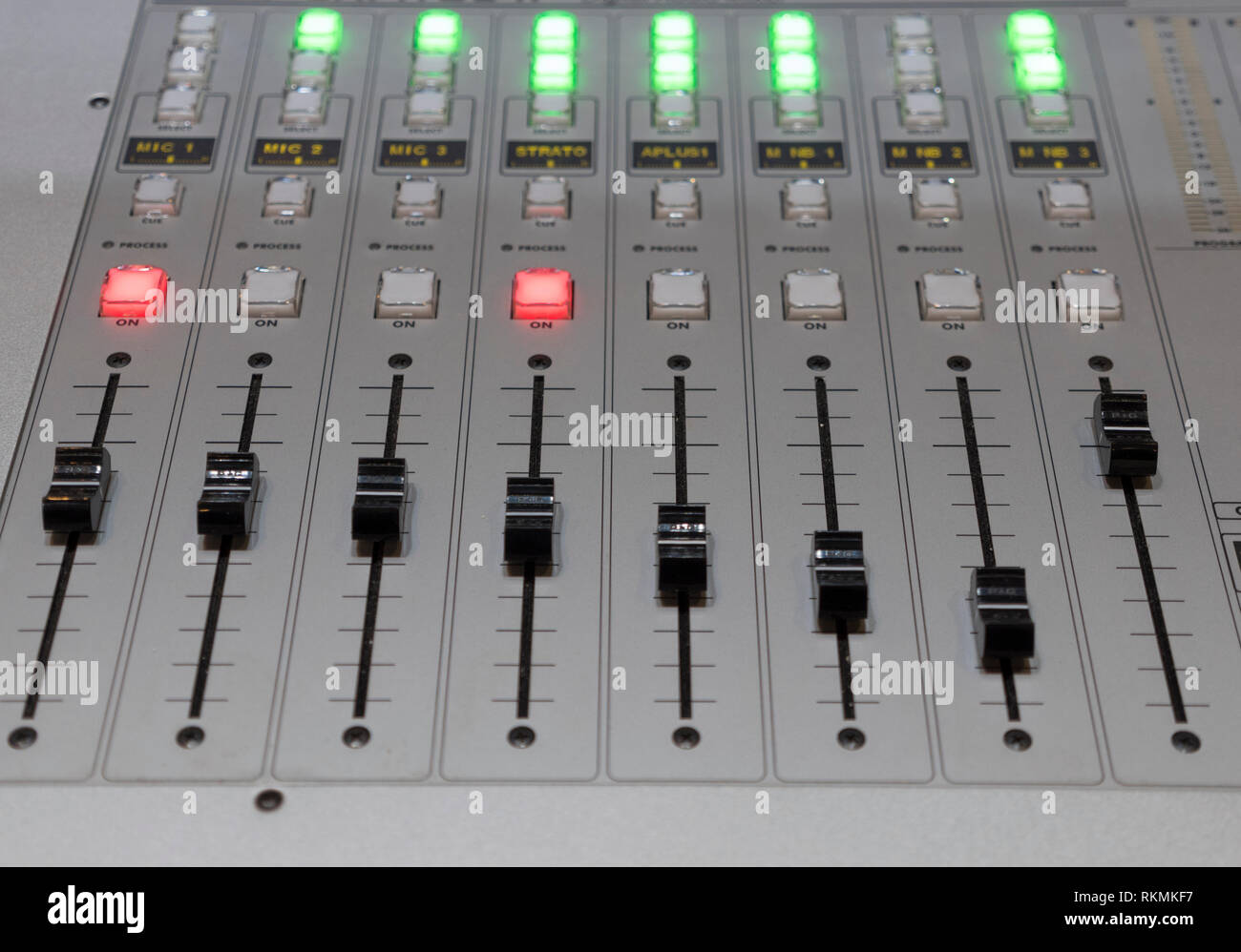 Remote control console for vision mixer video processor Stock Photo - Alamy