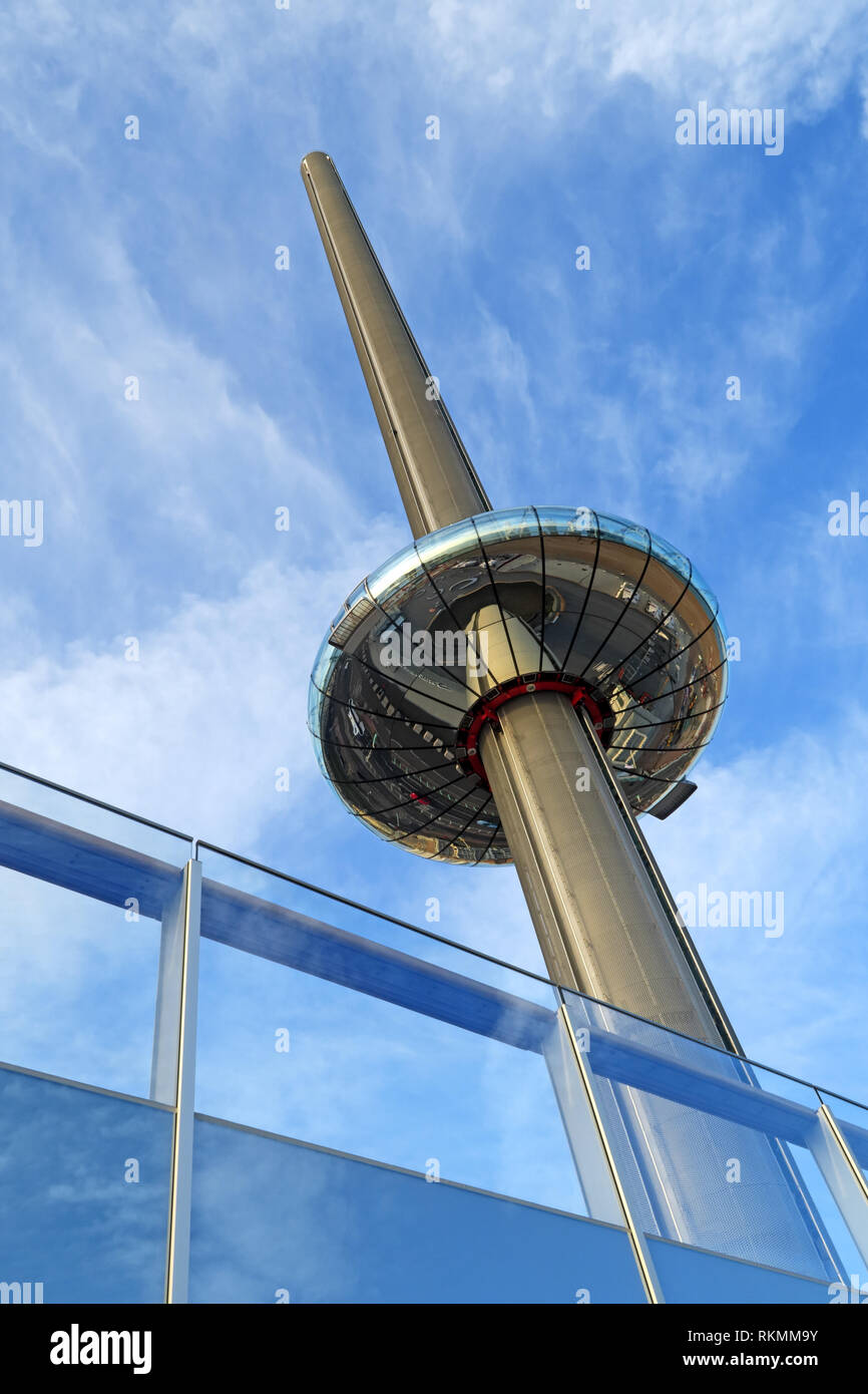 Brighton British Airways i360, observation tower, West Pier, Lower Kings Road, Brighton, England, UK, BN1 2LN Stock Photo