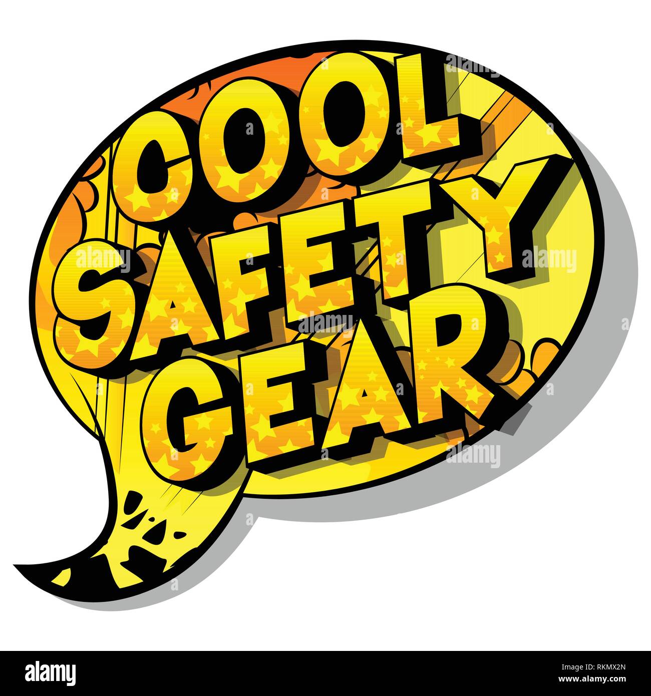 Cool Safety Gear Vector illustrated comic book style phrase on