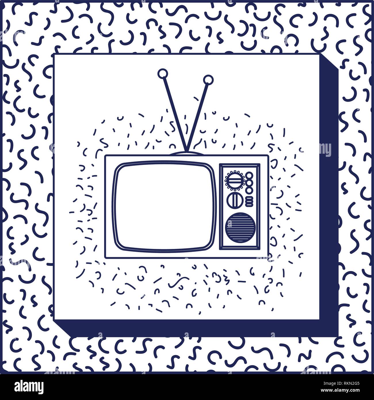 90s label with retro tv Stock Vector Image & Art - Alamy