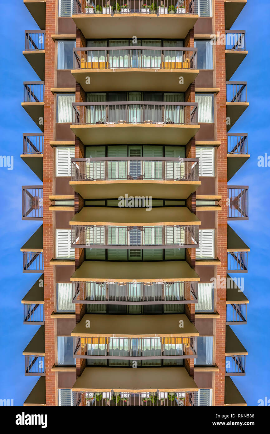 Buildings and detail shots gathered on a sunny day in Salt Lake City. Exploration during the summer of architecture in Utah. Downtown landmark views,  Stock Photo