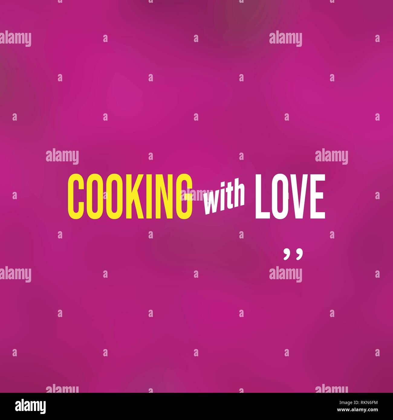 cooking with love. Love quote with modern background vector