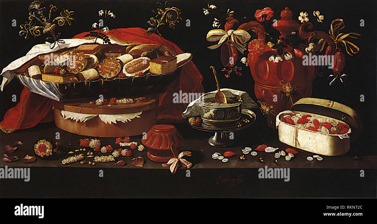 Still Life With Sweets Painting By Josefa De Obidos 1676 Oil On Canvas 80 X 60 Cm Municipal Library Braamcamp Freire Santarem Portugal Stock Photo Alamy