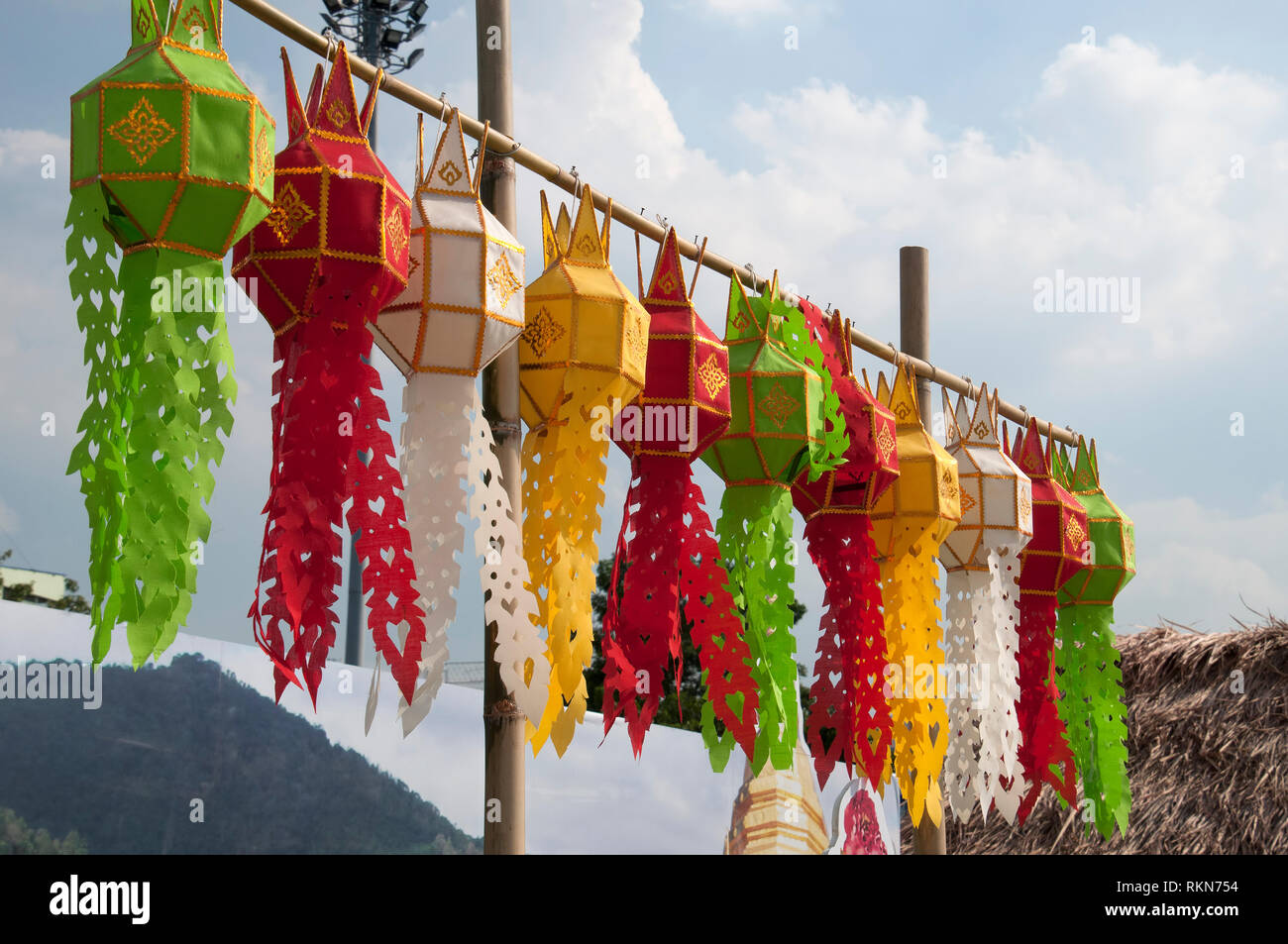 paper lantern on a stick