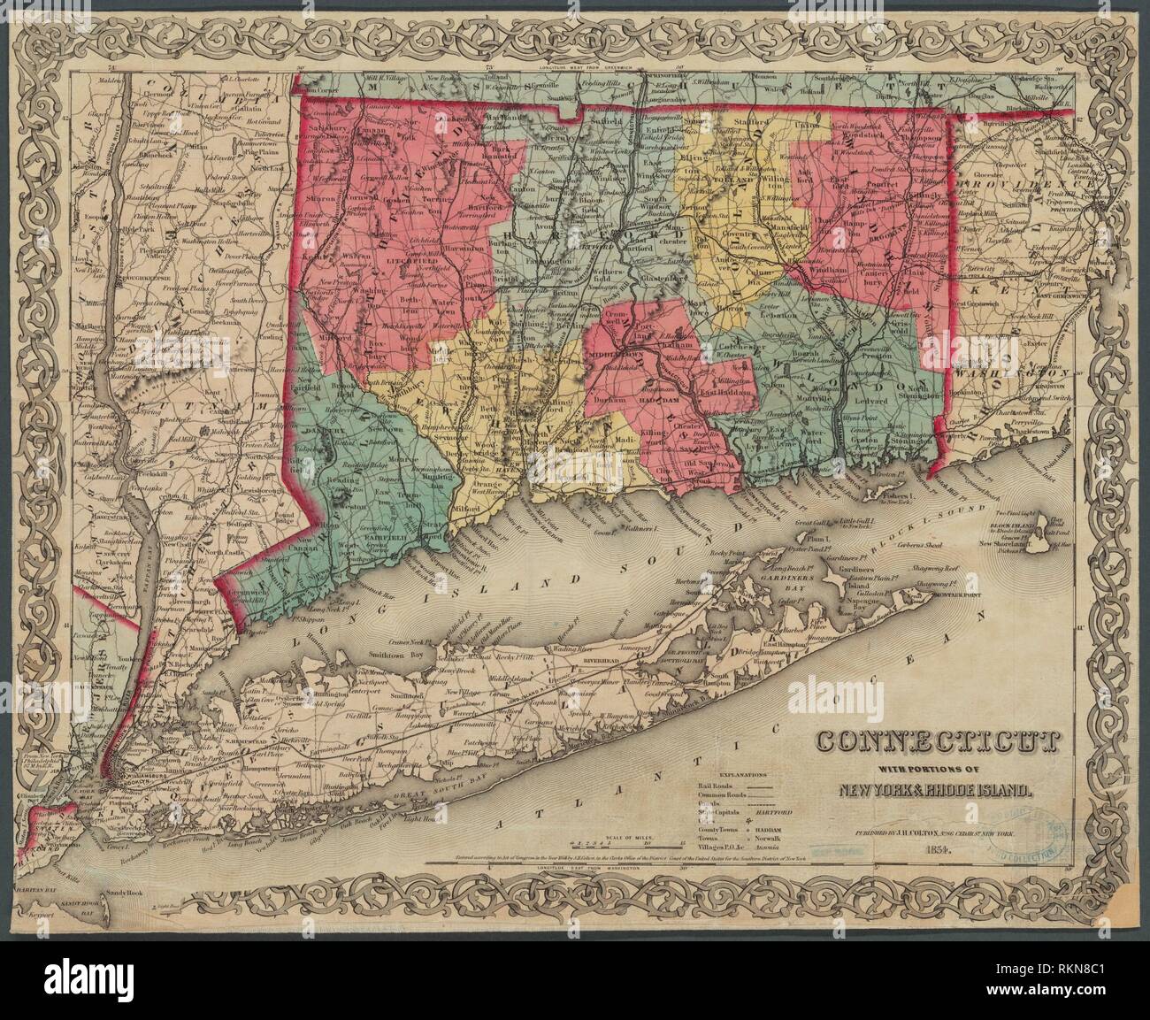 Connecticut Additional title Map of Connecticut. Colton, J. H. (Joseph