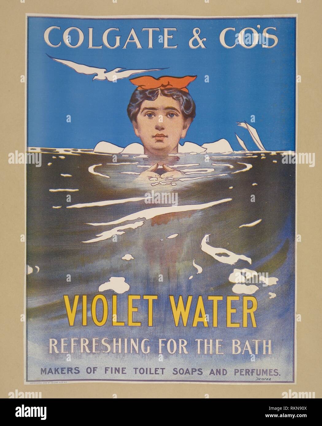 Colgate & Co's violet water. Commercial posters. Date Issued: 1895 - 1917  (Approximate) Copyright Date: 1898. Posters, American. Posters. Text Stock  Photo - Alamy