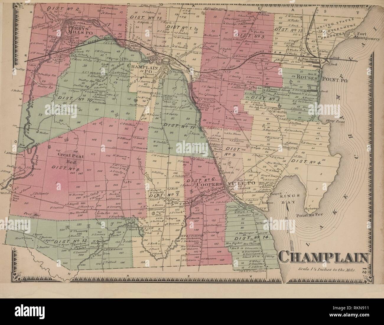 Champlain map hires stock photography and images Alamy