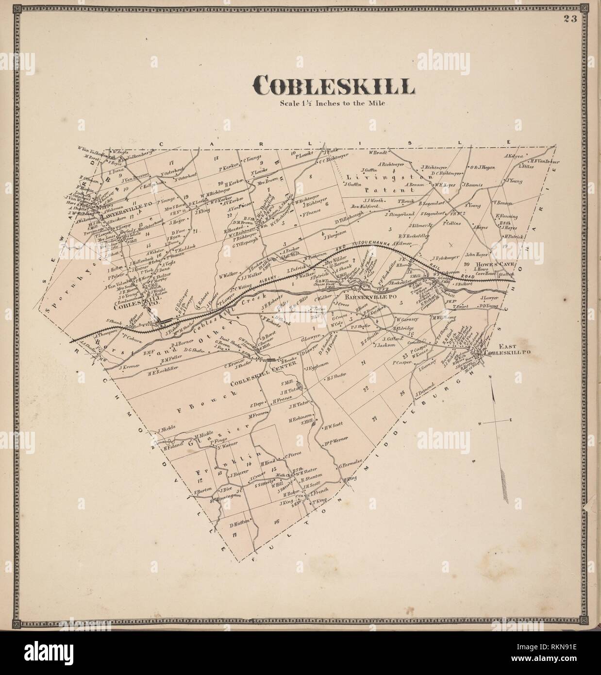 Map of cobleskill hires stock photography and images Alamy