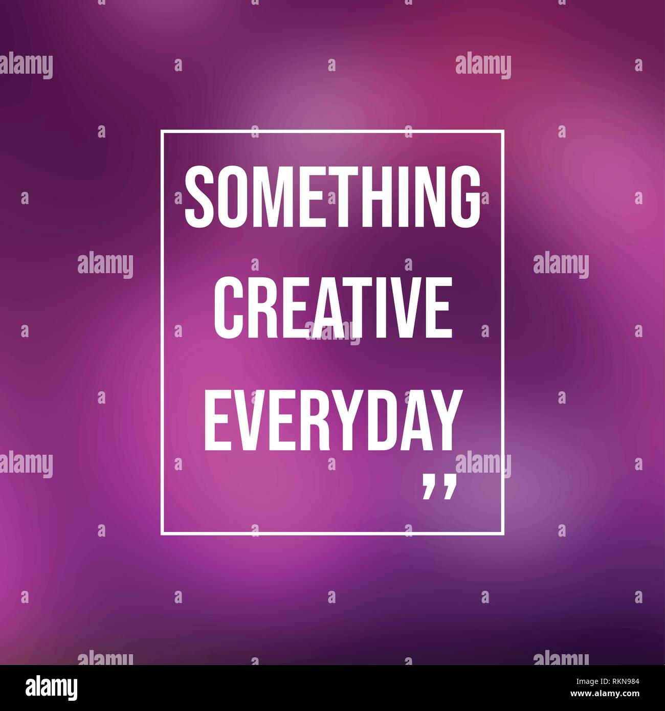 something creative everyday. Life quote with modern background vector ...