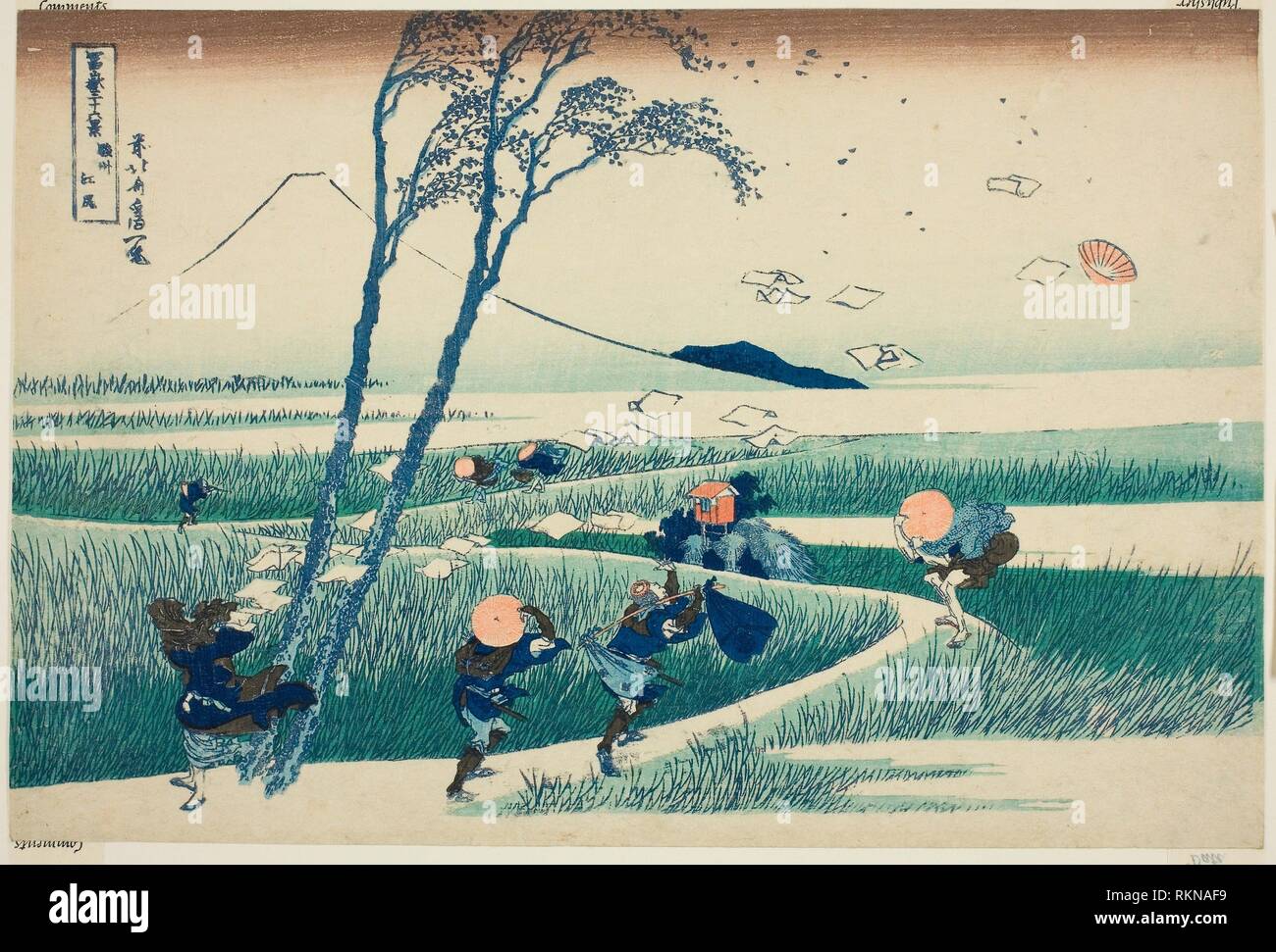 Ejiri in Suruga Province (Sunshu Ejiri), from the series ""Thirtysix Views of Mount Fuji