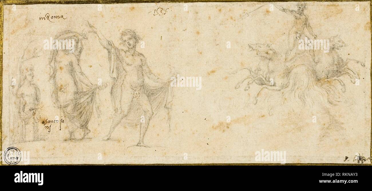 Sketches After The Antique Bacchic Revels Neptune In His Chariot C 1535 Pirro Ligorio Italian C 1513 15 Artist Pirro Ligorio Origin Stock Photo Alamy