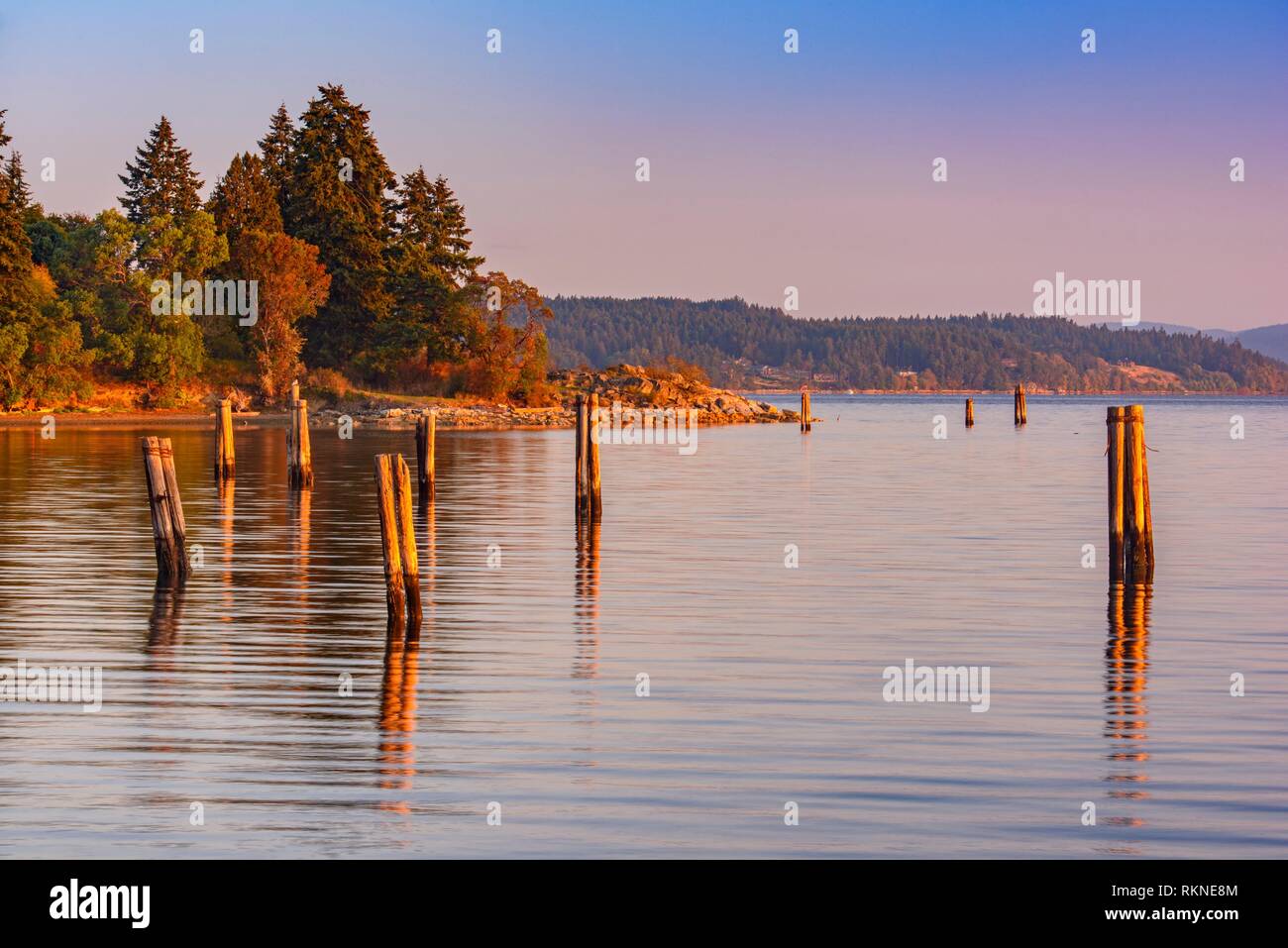Mill Bay at dawn, Mill Bay, British Columbia, Canada Stock Photo Alamy