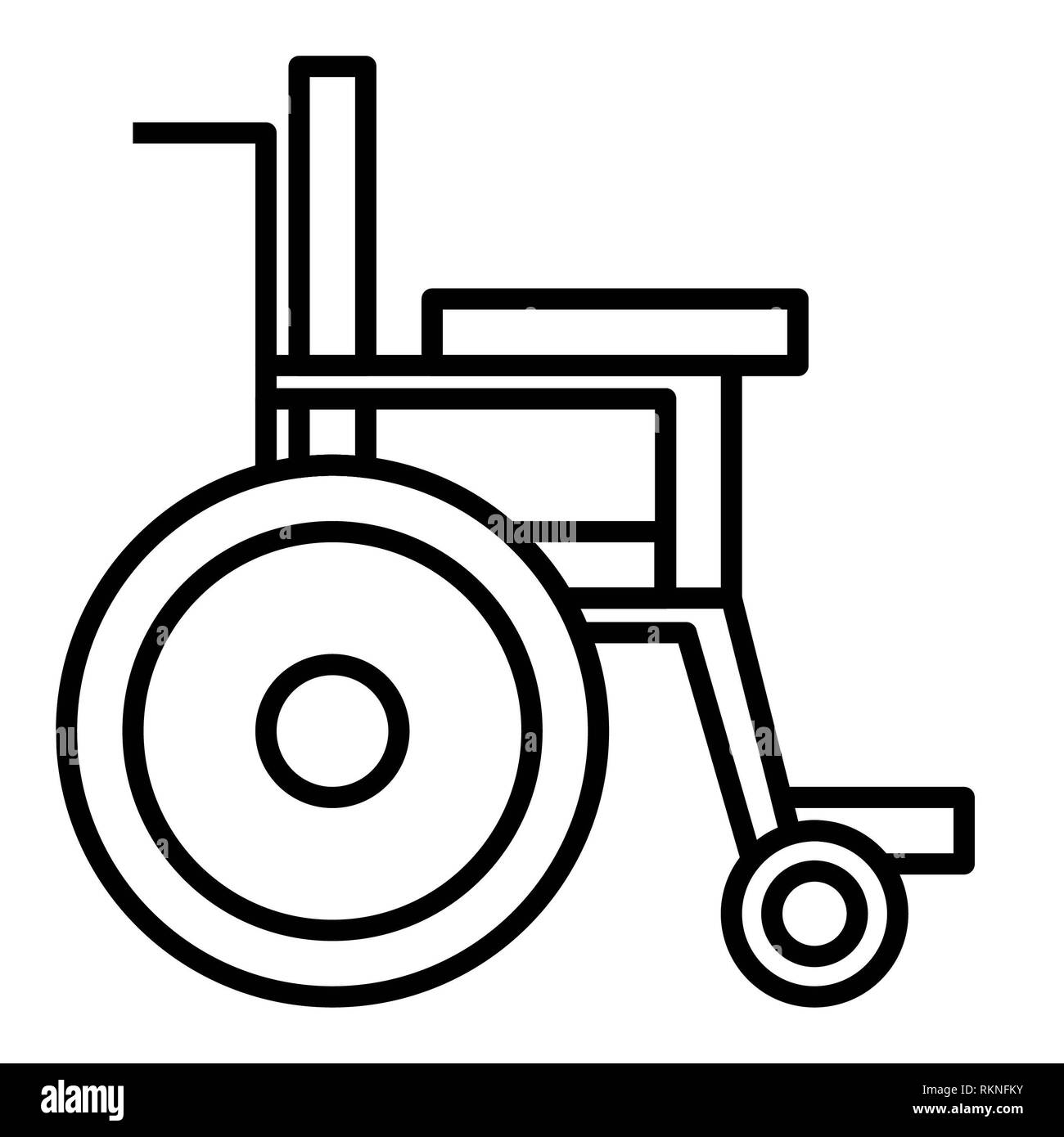 Wheelchair Icon, Vector Illustration, Healthcare Outline Stock Photo