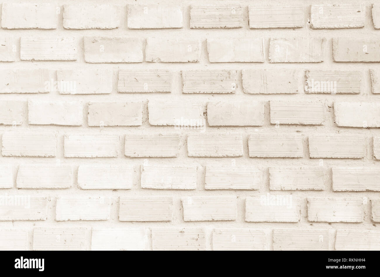 Cream and Brown brick wall texture background. Brickwork or stonework