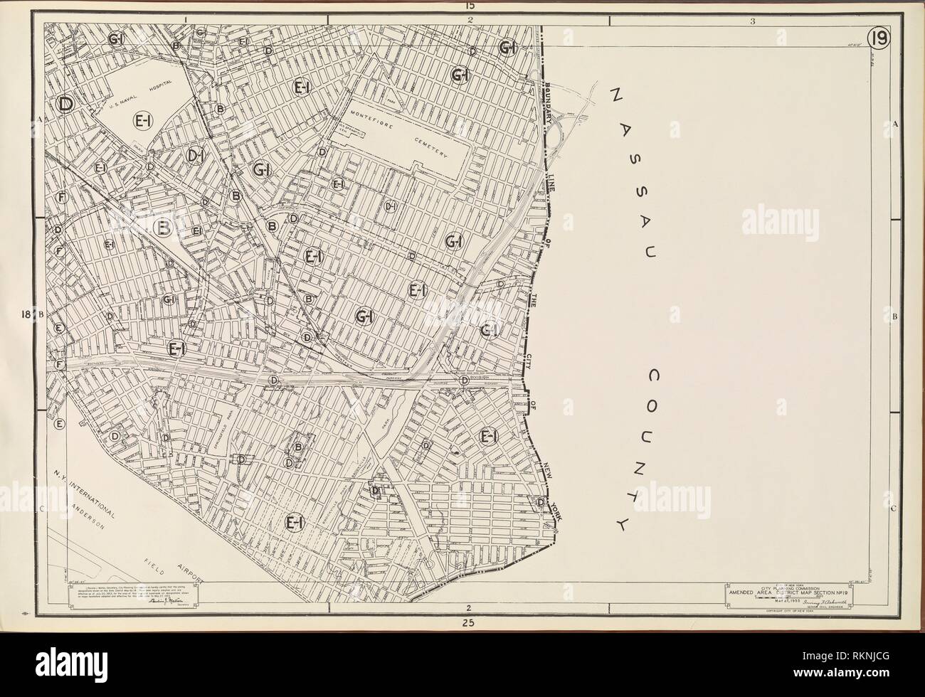 Area Zoning Map Section No. 19. Atlases of New York City New York City and Vicinity Area zoning