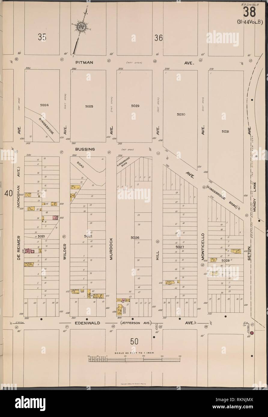 Bronx, V. 18, Plate No. 38 [Map bounded by Pitman Ave., Seton Ave