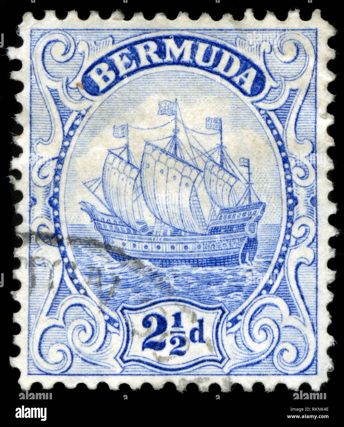 Postage stamp from Bermuda in the Definitives series issued in 1912 Stock Photo