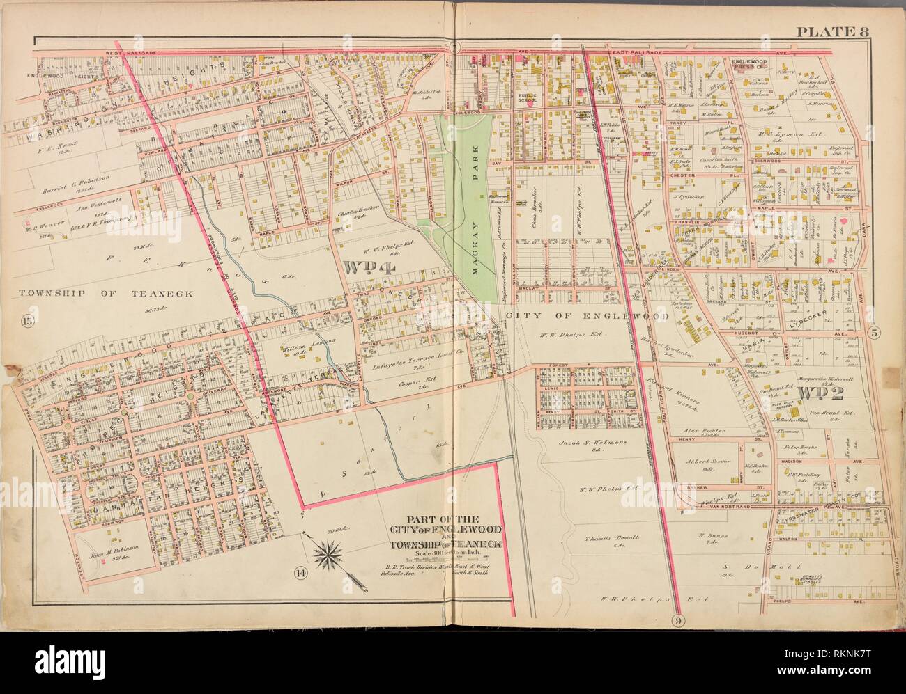 Bergen County, V. 1, Double Page Plate No. 8 [Map bounded by W ...