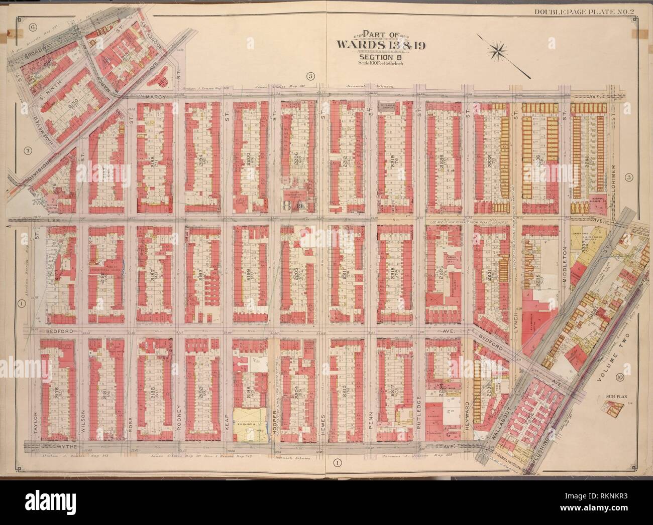 Brooklyn, Vol. 3, Double Page Plate No. 2; Part of Wards 13 & 19