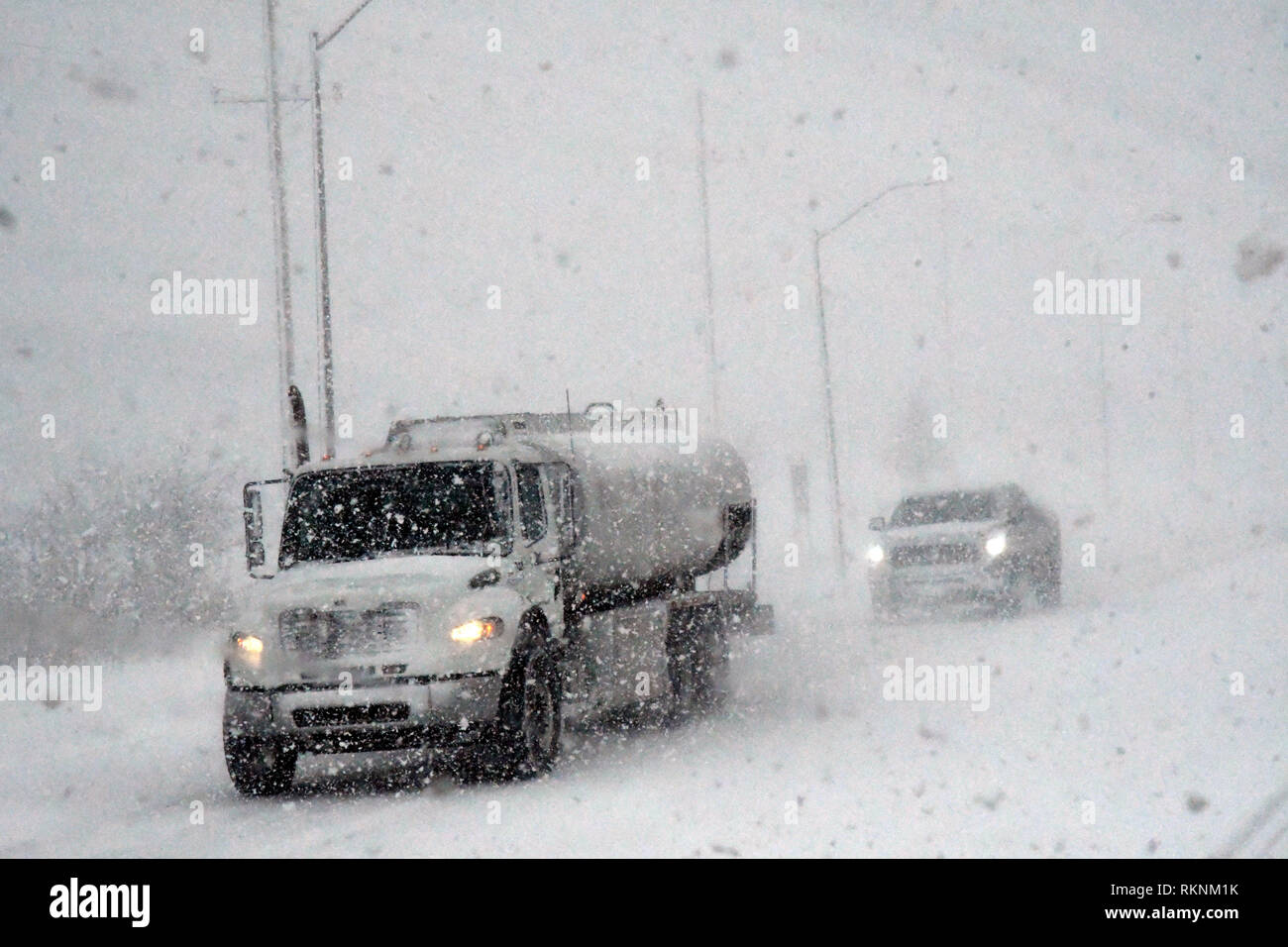 Motorists make their way off post during an early release Jan. 25 at