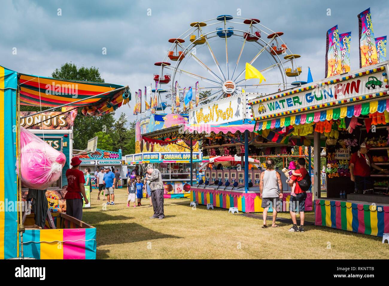 The Wonder Shows midway at the Icelandic Festival in Gimli, Manitoba, Canada. Stock Photo